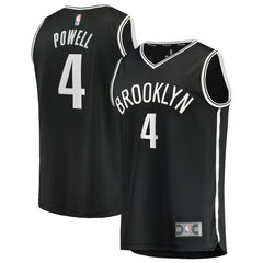 Drake Powell Brooklyn Nets Fast Break Replica Jersey Black Icon Edition - Fanatics