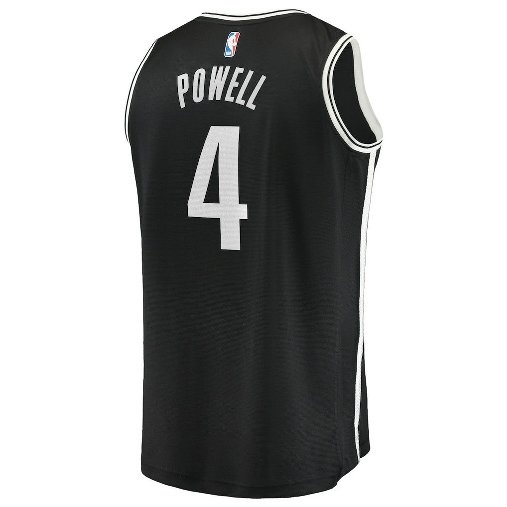 Drake Powell Brooklyn Nets Youth Fast Break Replica Jersey Black Icon Edition - Fanatics