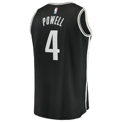 Drake Powell Brooklyn Nets Youth Fast Break Replica Jersey Black Icon Edition - Fanatics