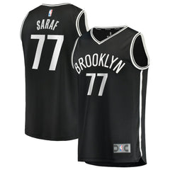 Ben Saraf Brooklyn Nets Youth Fast Break Replica Jersey Black Icon Edition - Fanatics