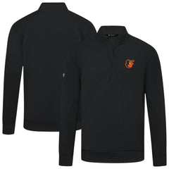 Baltimore Orioles Levelwear Upright Insignia Tri-Blend Quarter-Zip Pullover - Black Pullover