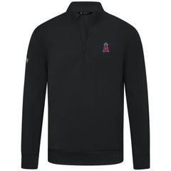 Los Angeles Angels Levelwear Upright Insignia Tri-Blend Quarter-Zip Pullover - Black Pullover
