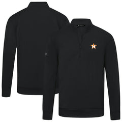 Houston Astros Levelwear Upright Insignia Tri-Blend Quarter-Zip Pullover - Black Pullover