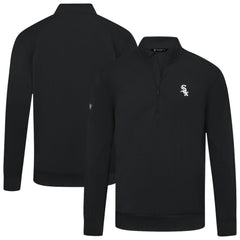 Chicago White Sox Levelwear Upright Insignia Tri-Blend Quarter-Zip Pullover - Black Pullover