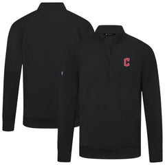 Cleveland Guardians Levelwear Upright Insignia Tri-Blend Quarter-Zip Pullover - Black Pullover