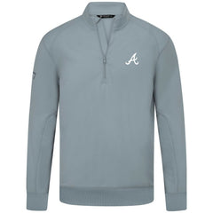 Atlanta Braves Levelwear Upright Insignia Tri-Blend Quarter-Zip Pullover - Gray Pullover
