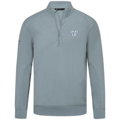Washington Nationals Levelwear Upright Insignia Tri-Blend Quarter-Zip Pullover - Gray Pullover