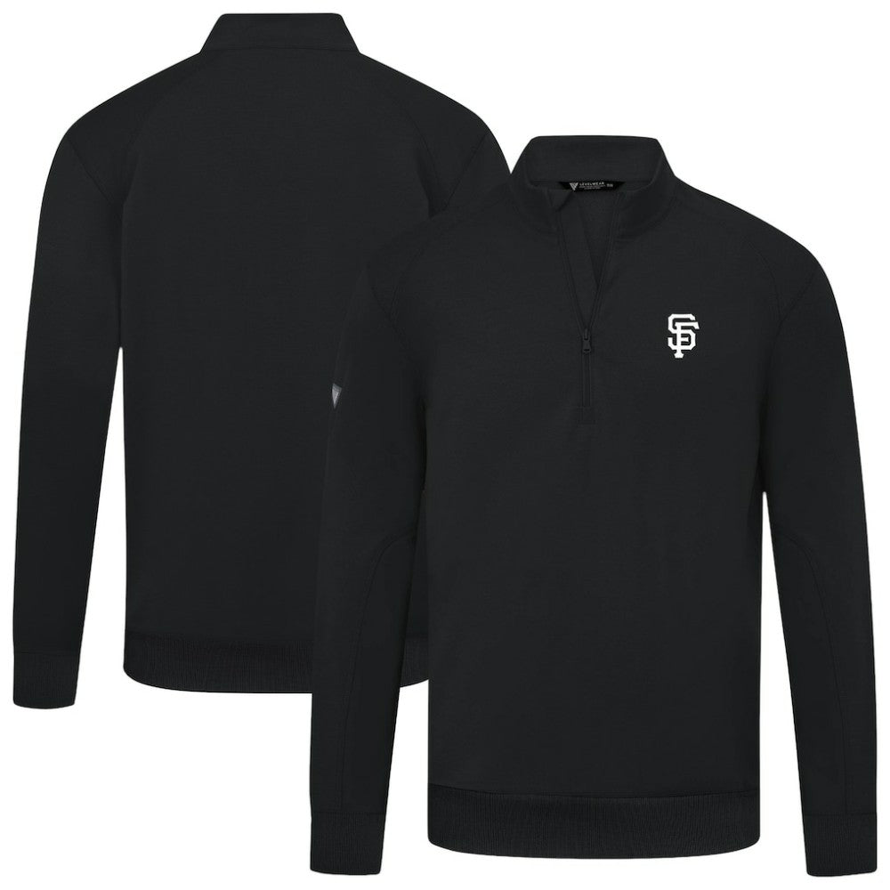 San Francisco Giants Levelwear Upright Insignia Tri-Blend Quarter-Zip Pullover - Black Pullover