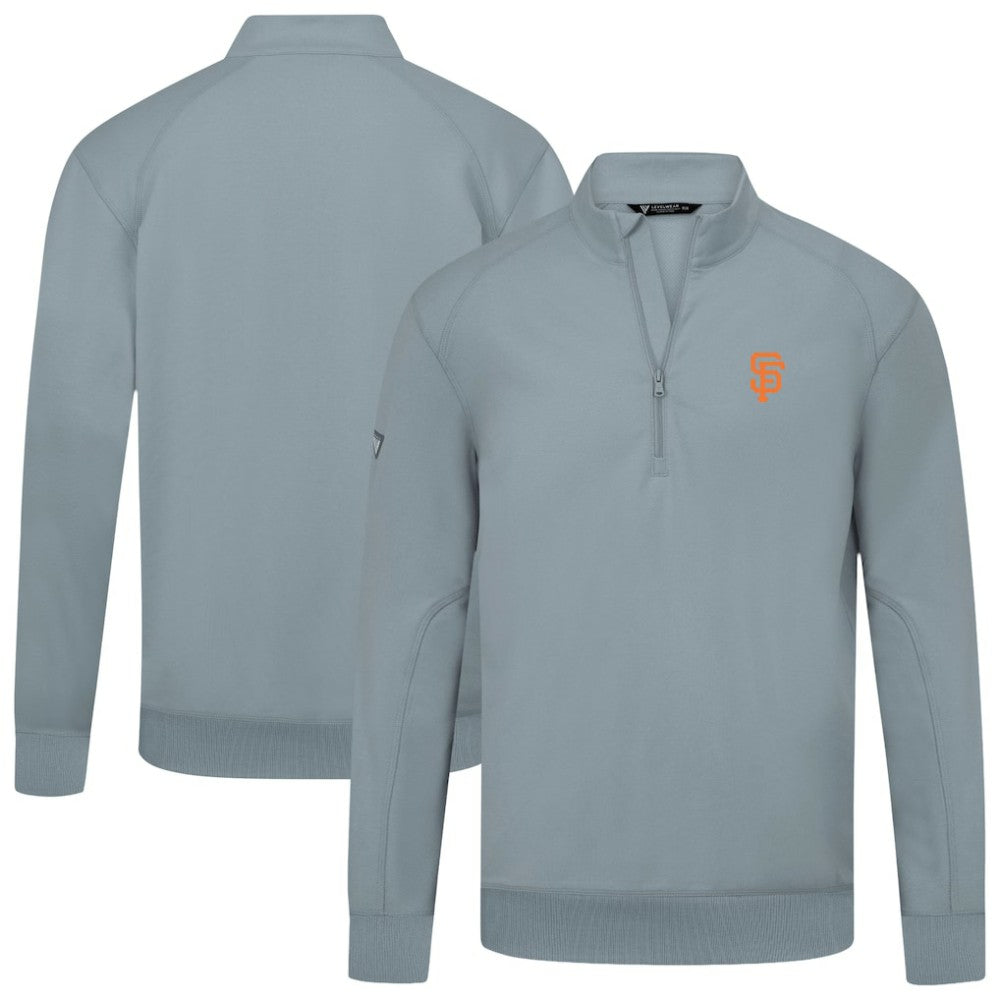 San Francisco Giants Levelwear Upright Insignia Tri-Blend Quarter-Zip Pullover - Gray Pullover