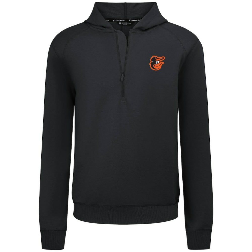 Baltimore Orioles Levelwear Technic Insignia Quarter-Zip Hoodie - Black Hoodies