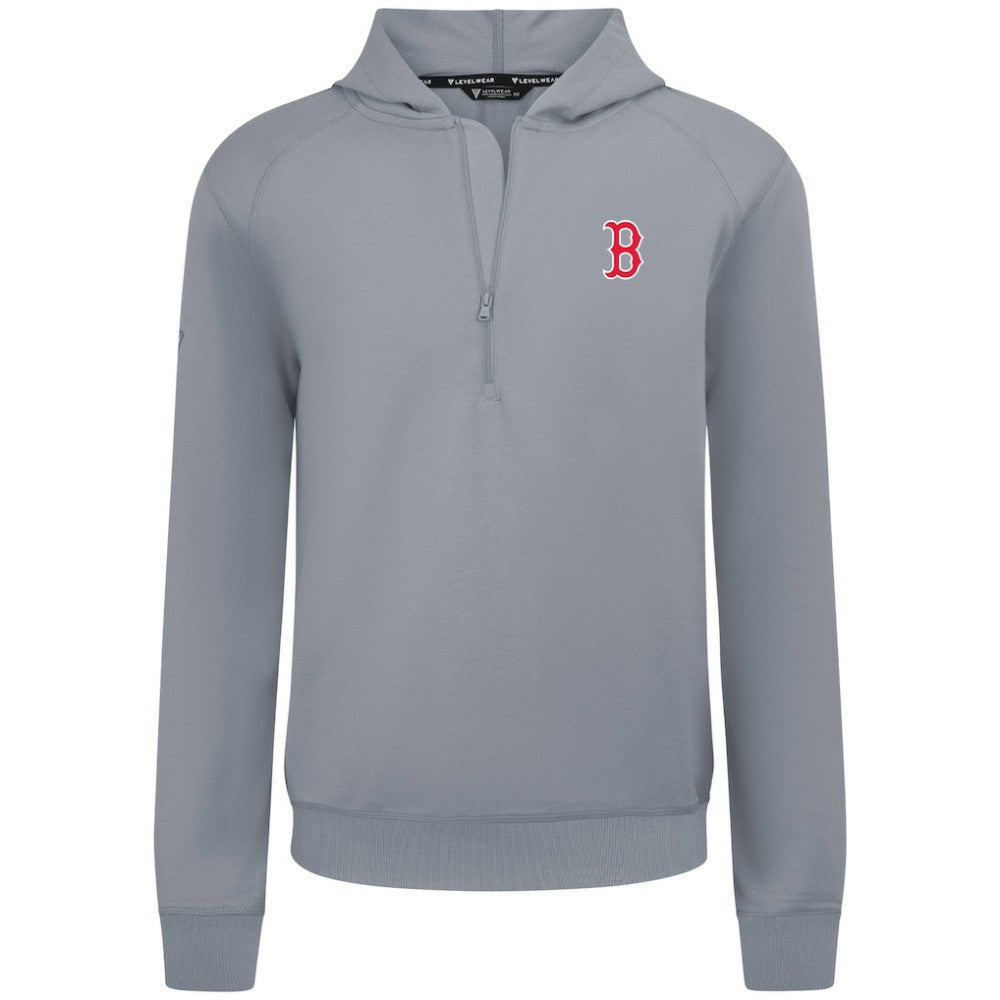 Boston Red Sox Levelwear Technic Insignia Quarter-Zip Hoodie - Gray Hoodies