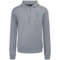 Seattle Mariners Levelwear Technic Insignia Quarter-Zip Hoodie - Gray Hoodies
