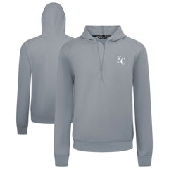 Kansas City Royals Levelwear Technic Insignia Quarter-Zip Hoodie - Gray Hoodies