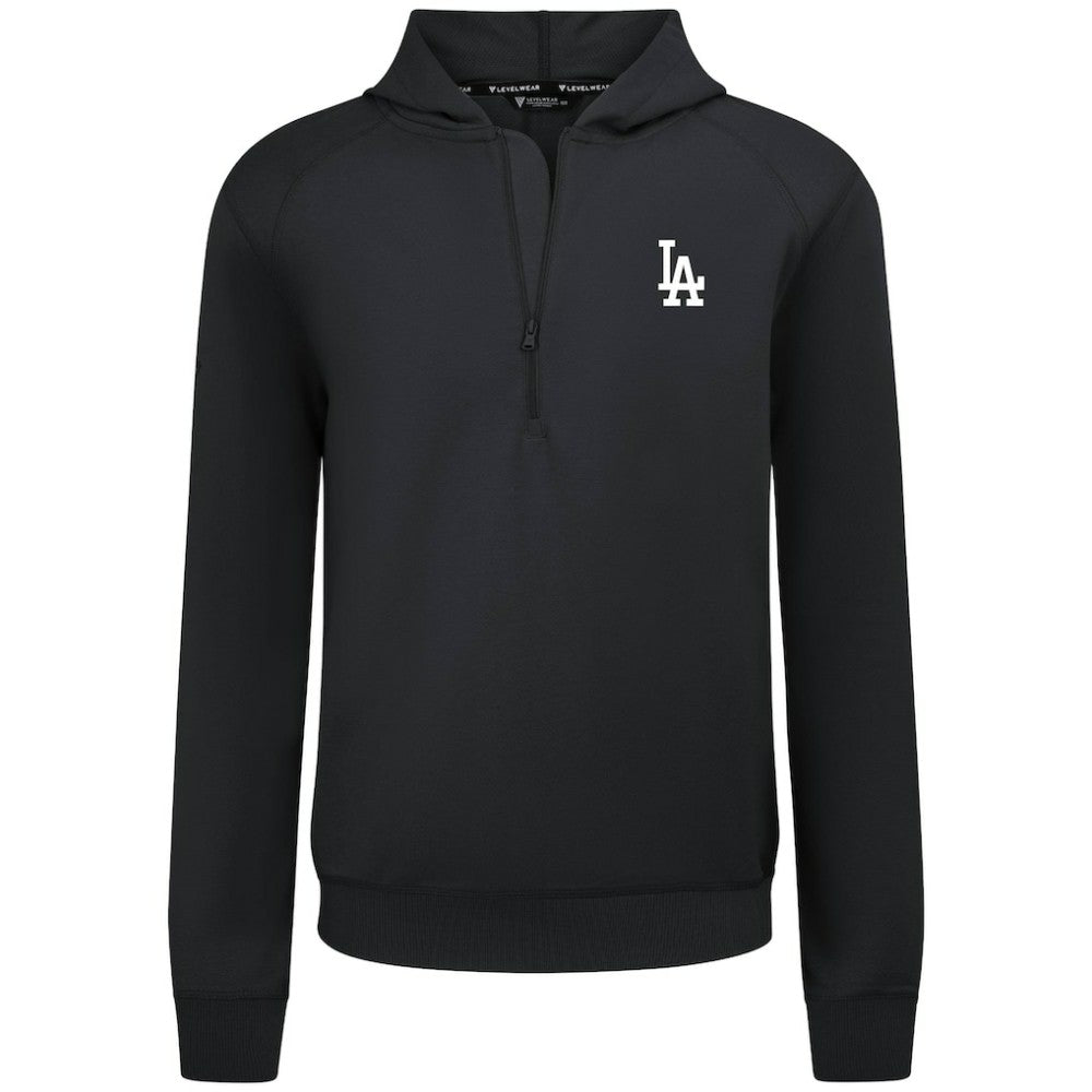 Los Angeles Dodgers Levelwear Technic Insignia Quarter-Zip Hoodie - Black Hoodies