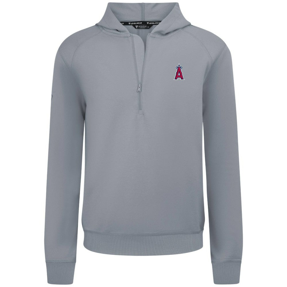 Los Angeles Angels Levelwear Technic Insignia Quarter-Zip Hoodie - Gray Hoodies