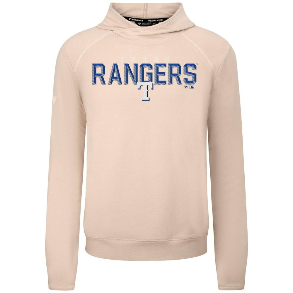 Texas Rangers Levelwear Mandate Carve Tri-Blend Hoodie - Khaki Hoodies