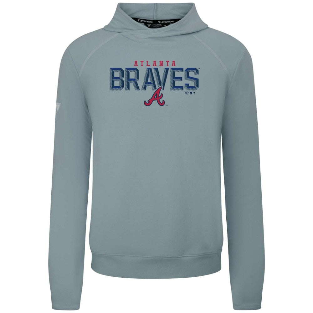 Atlanta Braves Levelwear Mandate Carve Tri-Blend Hoodie - Gray Hoodies