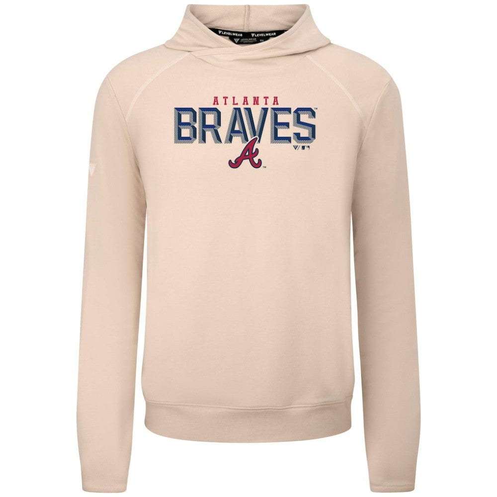 Atlanta Braves Levelwear Mandate Carve Tri-Blend Hoodie - Khaki Hoodies