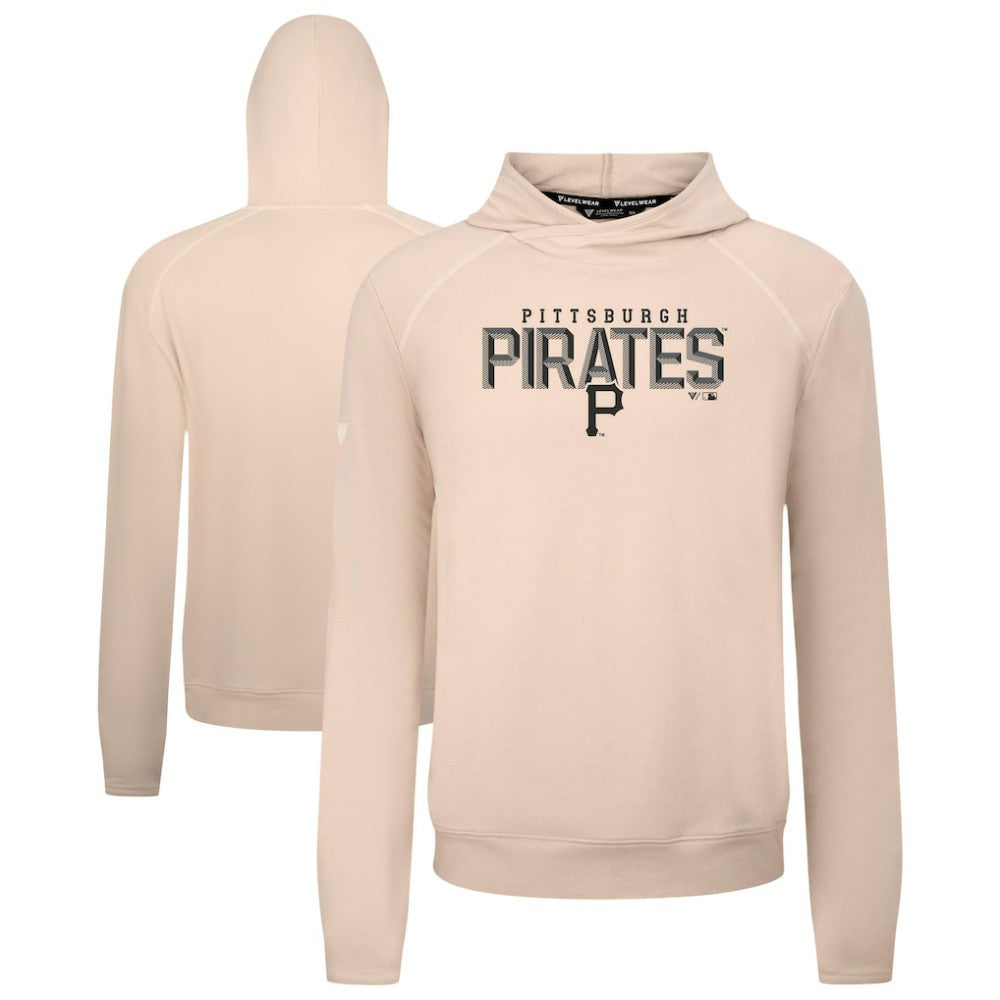 Pittsburgh Pirates Levelwear Mandate Carve Tri-Blend Hoodie - Khaki Hoodies