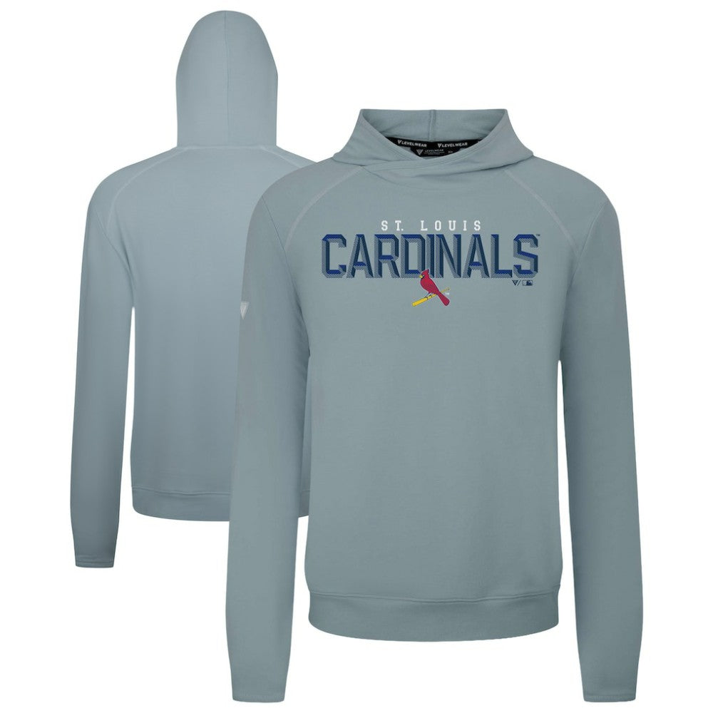 St. Louis Cardinals Levelwear Mandate Carve Tri-Blend Hoodie - Gray Hoodies