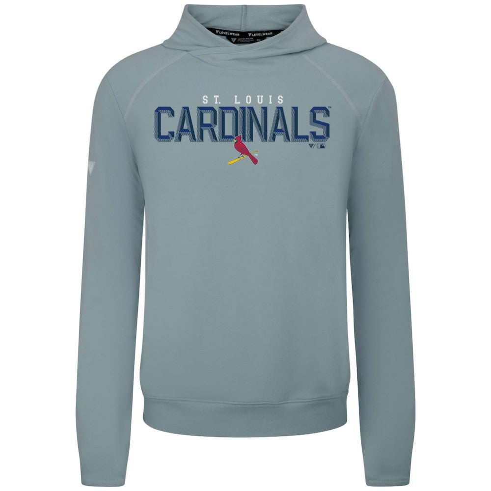 St. Louis Cardinals Levelwear Mandate Carve Tri-Blend Hoodie - Gray Hoodies