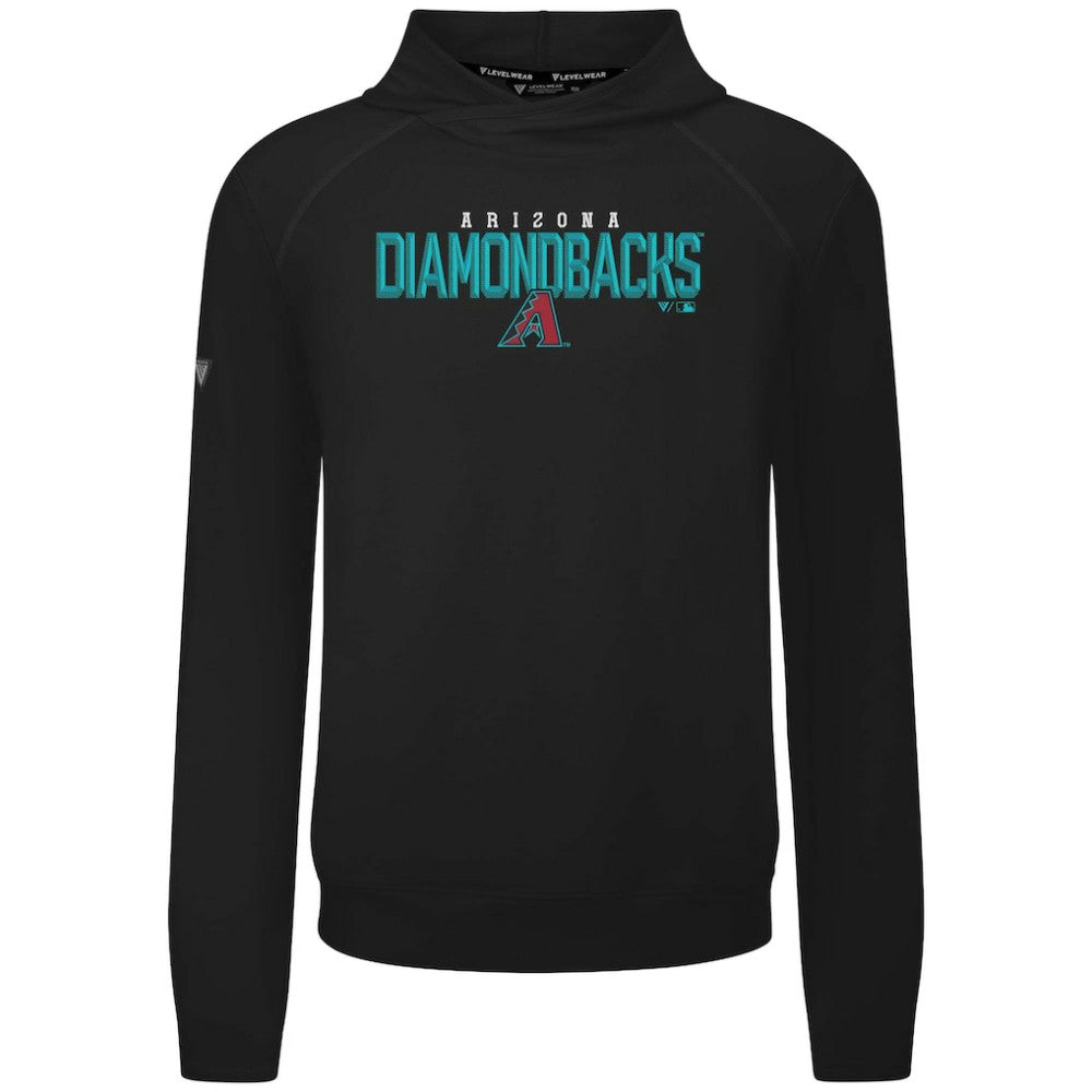 Arizona Diamondbacks Levelwear Mandate Carve Tri-Blend Hoodie - Black Hoodies