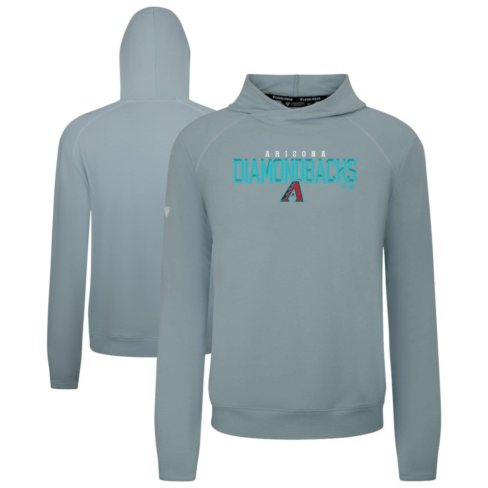 Arizona Diamondbacks Levelwear Mandate Carve Tri-Blend Hoodie - Gray Hoodies