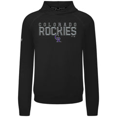 Colorado Rockies Levelwear Mandate Carve Tri-Blend Hoodie - Black Hoodies