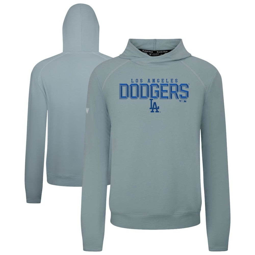 Los Angeles Dodgers Levelwear Mandate Carve Tri-Blend Hoodie - Gray Hoodies