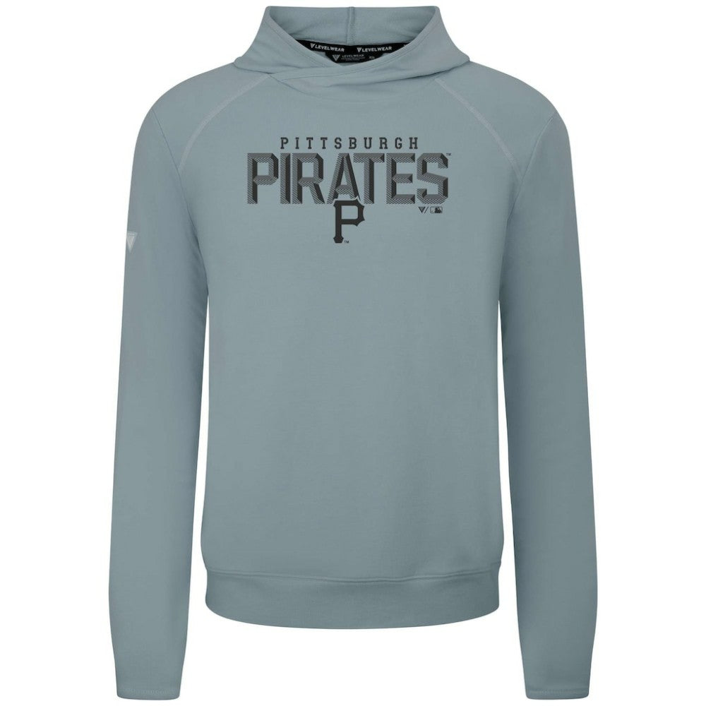 Pittsburgh Pirates Levelwear Mandate Carve Tri-Blend Hoodie - Gray Hoodies