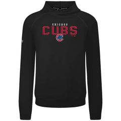 Chicago Cubs Levelwear Mandate Carve Tri-Blend Hoodie - Black Hoodies