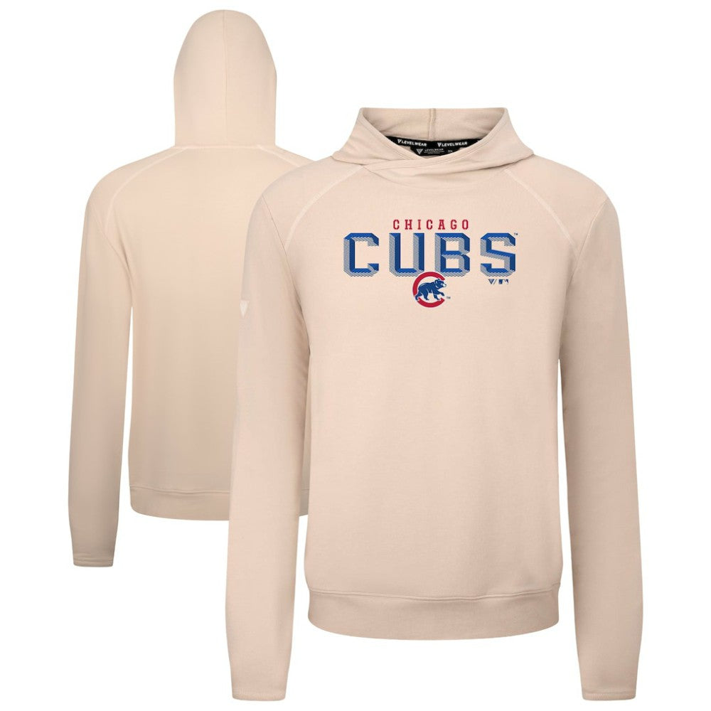 Chicago Cubs Levelwear Mandate Carve Tri-Blend Hoodie - Khaki Hoodies
