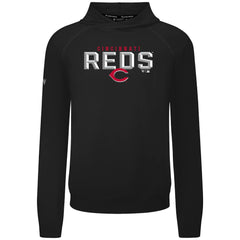 Cincinnati Reds Levelwear Mandate Carve Tri-Blend Hoodie - Black Hoodies