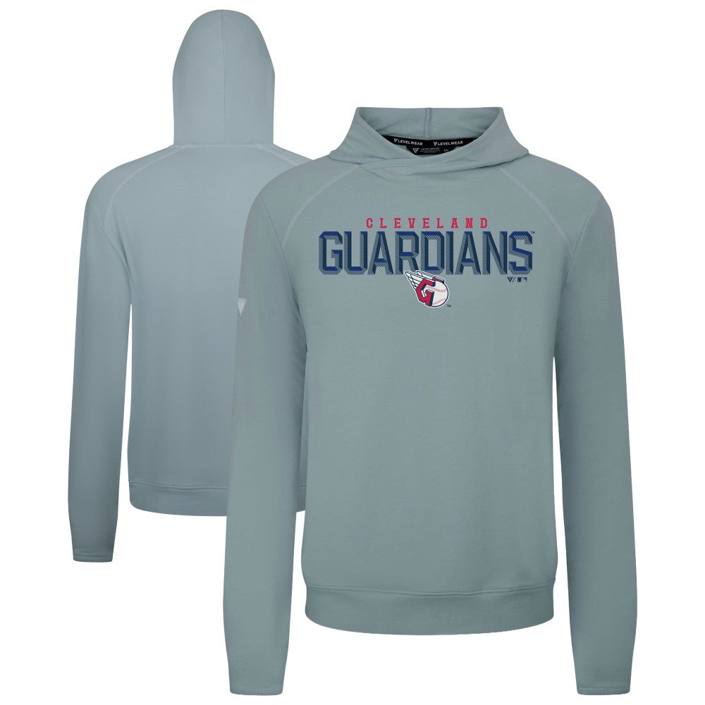 Cleveland Guardians Levelwear Mandate Carve Tri-Blend Hoodie - Gray Hoodies