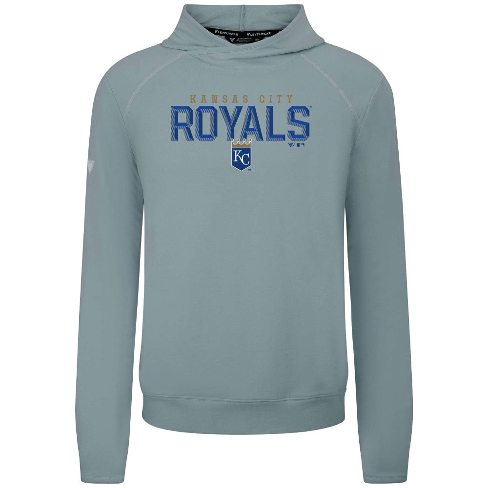 Kansas City Royals Levelwear Mandate Carve Tri-Blend Hoodie - Gray Hoodies