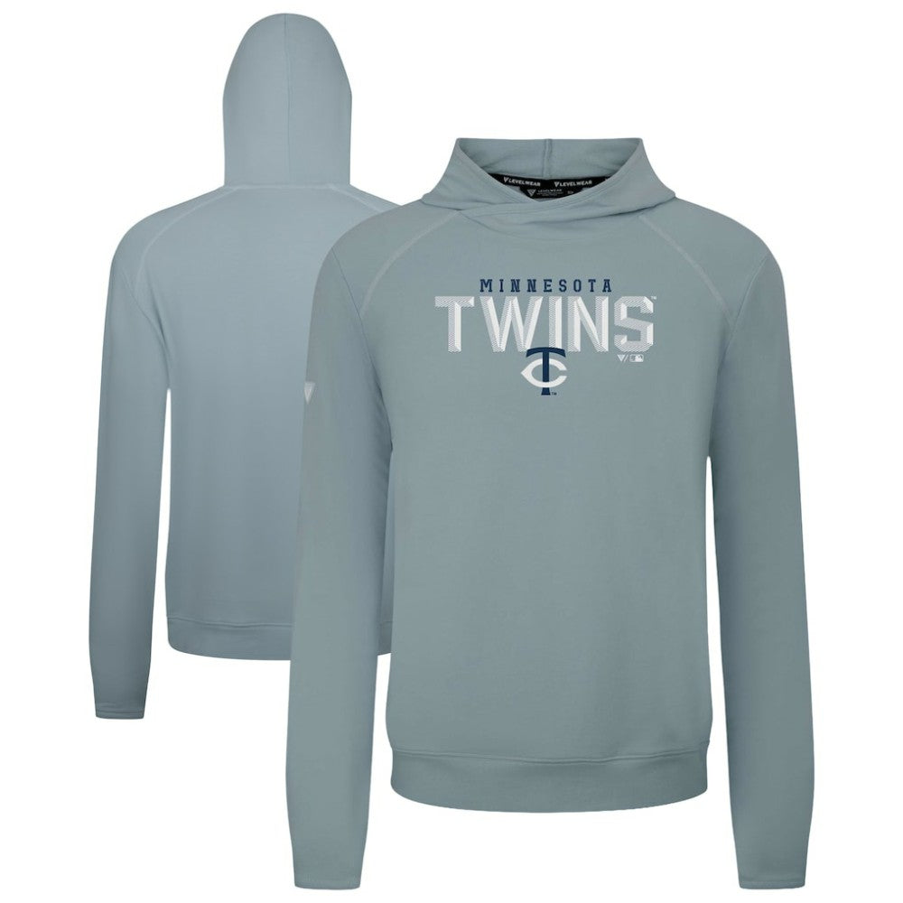Minnesota Twins Levelwear Mandate Carve Tri-Blend Hoodie - Gray Hoodies
