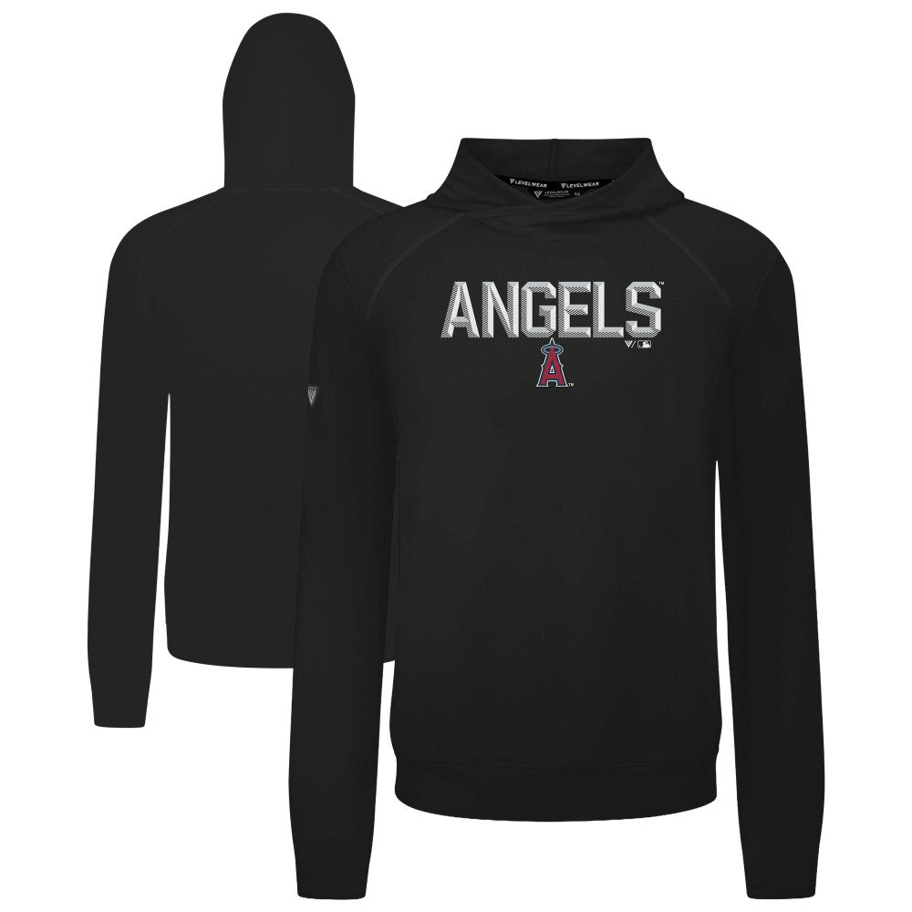Los Angeles Angels Levelwear Mandate Carve Tri-Blend Hoodie - Black Hoodies