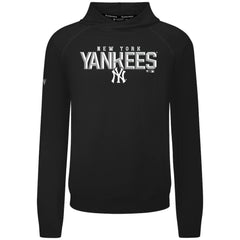 New York Yankees Levelwear Mandate Carve Tri-Blend Hoodie - Black Hoodies