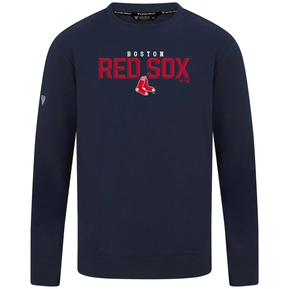 Boston Red Sox Levelwear Mandate Carve Tri-Blend Sweatshirt - Navy Sweatshirts