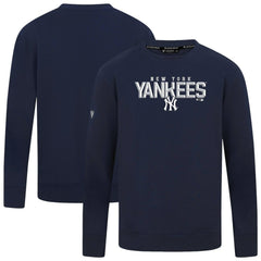 New York Yankees Levelwear Mandate Carve Tri-Blend Sweatshirt - Navy Sweatshirts