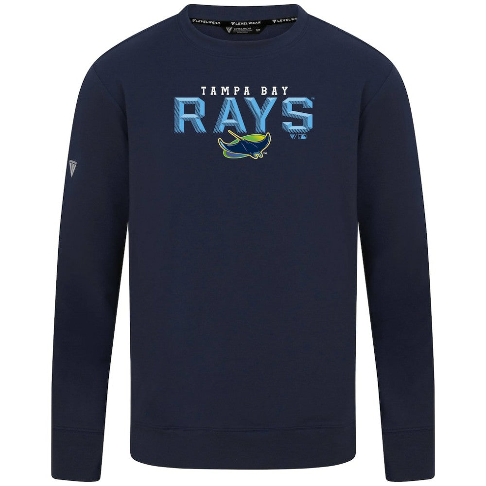 Tampa Bay Rays Levelwear Mandate Carve Tri-Blend Sweatshirt - Navy Sweatshirts