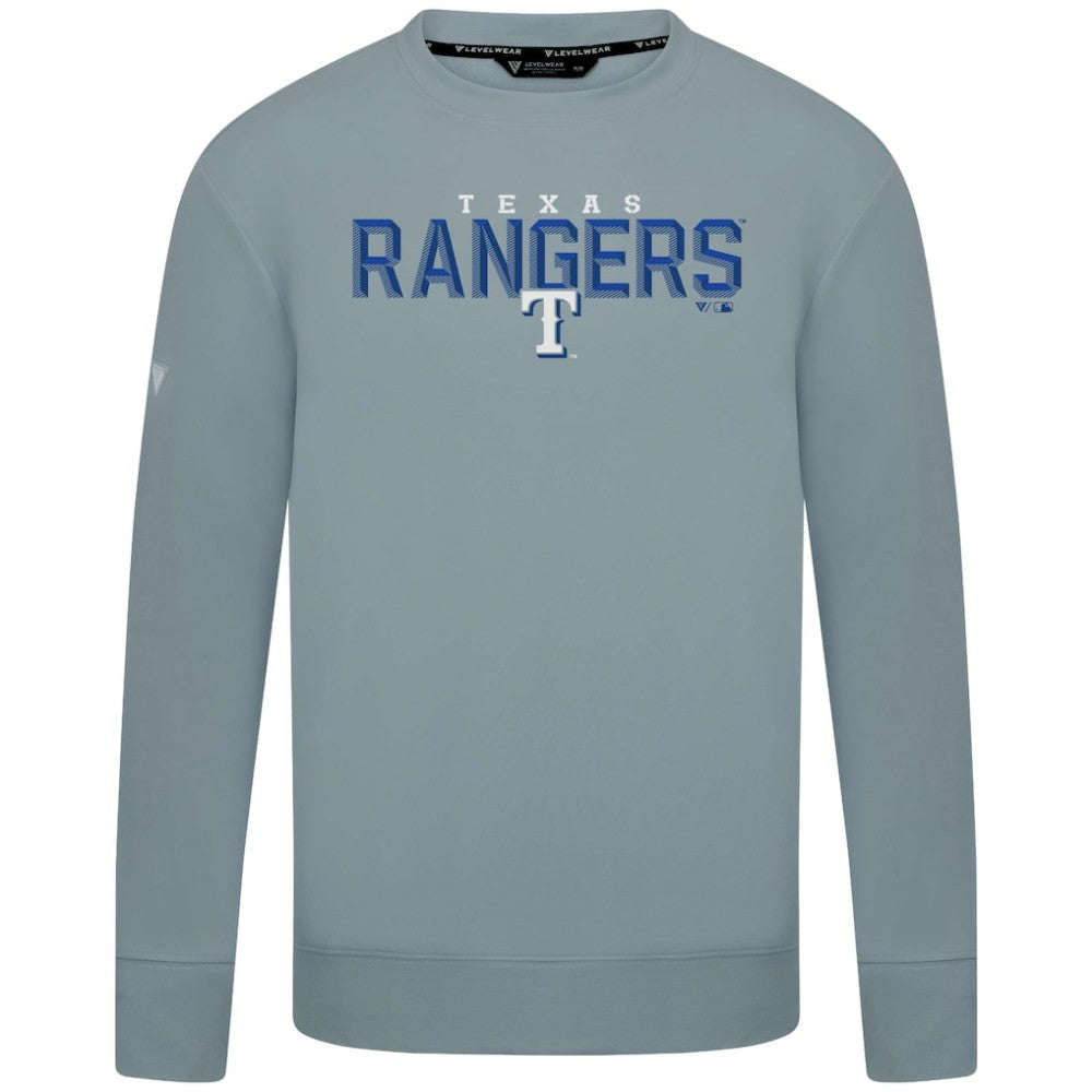 Texas Rangers Levelwear Mandate Carve Tri-Blend Sweatshirt - Gray Sweatshirts