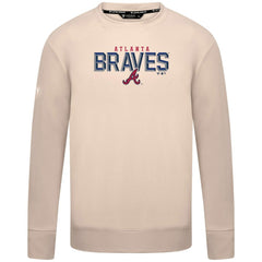 Atlanta Braves Levelwear Mandate Carve Tri-Blend Sweatshirt - Khaki Sweatshirts