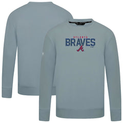 Atlanta Braves Levelwear Mandate Carve Tri-Blend Sweatshirt - Gray Sweatshirts