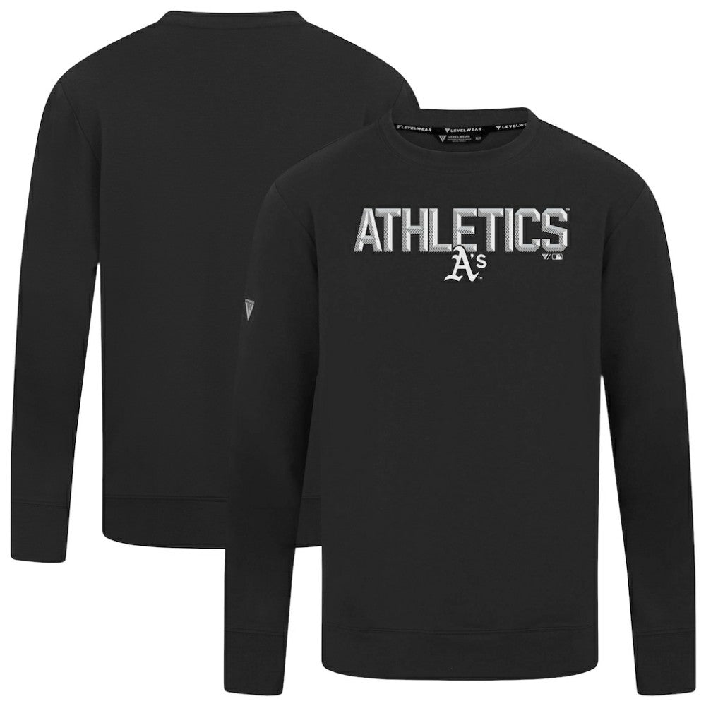 Athletics Levelwear Mandate Carve Tri-Blend Sweatshirt - Black Sweatshirts