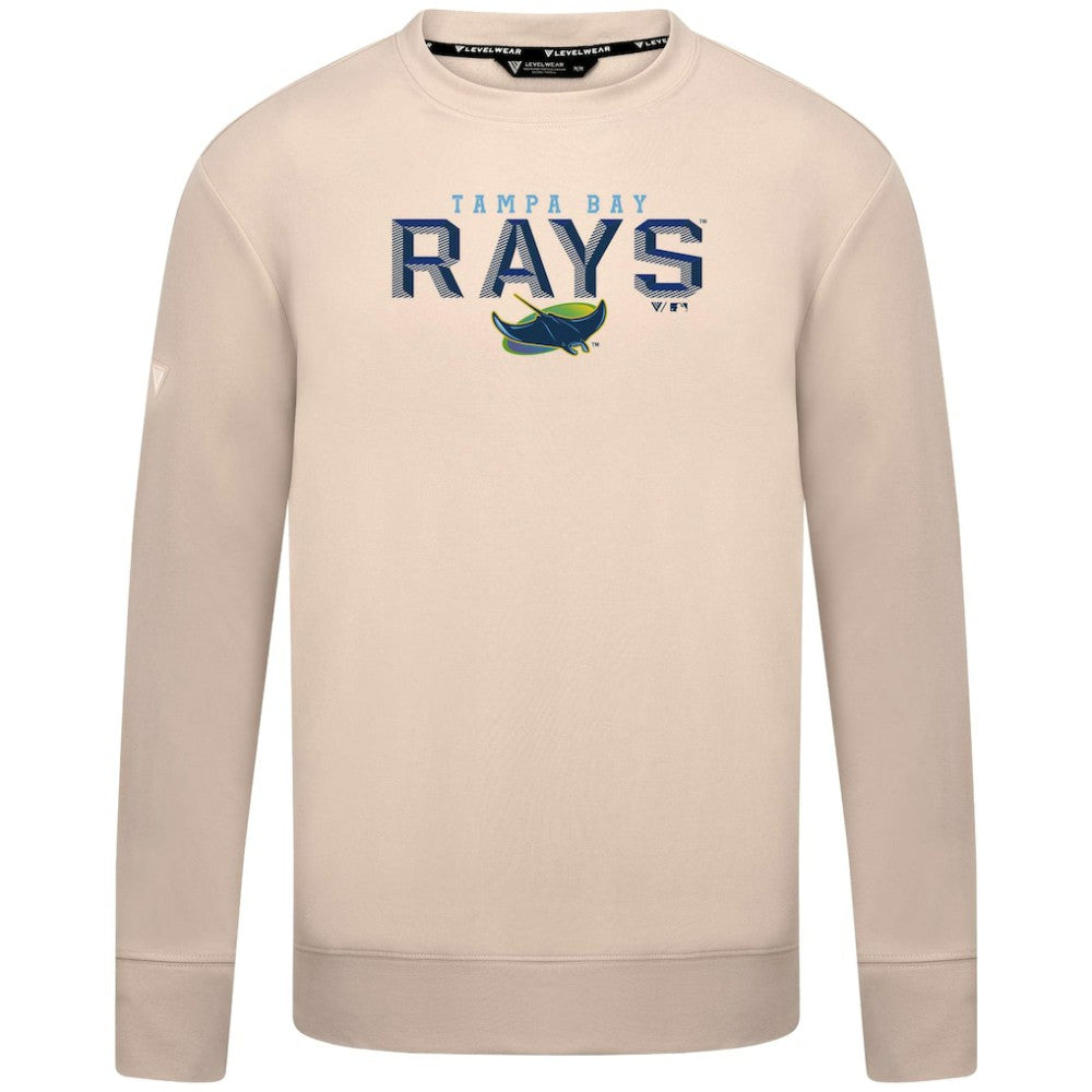 Tampa Bay Rays Levelwear Mandate Carve Tri-Blend Sweatshirt - Khaki Sweatshirts
