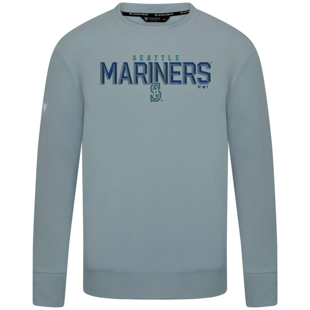 Seattle Mariners Levelwear Mandate Carve Tri-Blend Sweatshirt - Gray Sweatshirts
