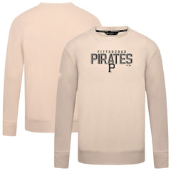 Pittsburgh Pirates Levelwear Mandate Carve Tri-Blend Sweatshirt - Khaki Sweatshirts