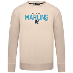 Miami Marlins Levelwear Mandate Carve Tri-Blend Sweatshirt - Khaki Sweatshirts