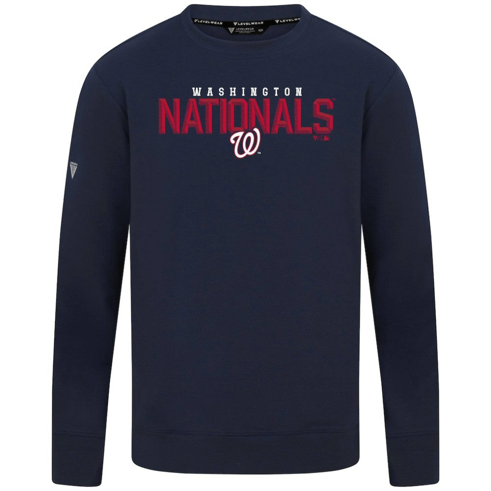 Washington Nationals Levelwear Mandate Carve Tri-Blend Sweatshirt - Navy Sweatshirts